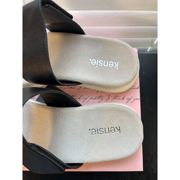 Kensie Ladies Black Slide Sandals With Cushioned Footbed & Non-Slip Sole - Picture 3 of 7